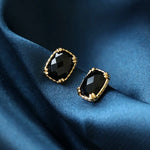 Natural Black Onyx Ring Handmade 18K Solid Yellow Gold Ring, Gift for Her, Anniversary Gift Idea, Retro Fine Jewelry - LaCorserArtJewelry