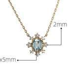 Natural Topaz & White Diamond Pearl Necklace Handmade 18K Solid Yellow Gold Topaz Necklace, Anniversary Gift Idea, Retro Fine Necklace Etsy