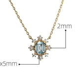 Natural Topaz & White Diamond Pearl Necklace Handmade 18K Solid Yellow Gold Topaz Necklace, Anniversary Gift Idea, Retro Fine Necklace Etsy