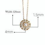 18K Yellow Gold White Pearl Diamond Necklace Etsy