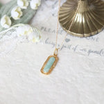 Natural Amazonite Necklace Handmade 18K Solid Yellow Gold Carved Necklace, Gift for Her, Anniversary Gift Idea, Retro Fine Jewelry Etsy