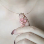 Pink Sakura Enamel Necklace Handmade 18k Gold Plated Vermeil Flower Necklace, Anniversary Gift Idea, Retro Fine Jewelry Etsy