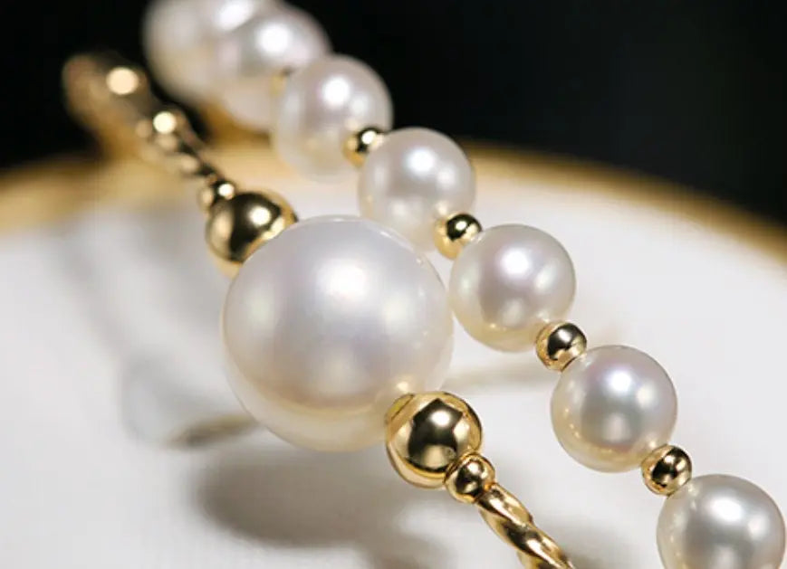 4-10mm Natural High Luster Pearl 14K Gold Filled White Pearl Bracelets, Freshwater Baby Pearl Bracelets, Two Layer Bracelets, Gift Idea Etsy