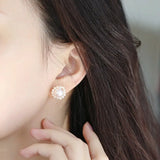 3-9mm Natural High Luster White Pearl 925 Silver White Pearl Beaded Flower Earrings, Cluster Earrings, Anniversary Gift Idea, Gift for Mom Etsy