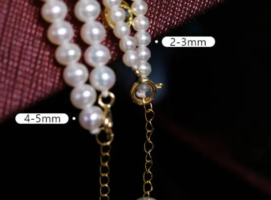 2-5mm Natural High Luster Baby White Pearl Handmade 18k Solid Yellow Gold Baby Pearl Necklace, Pearl Beaded Choker, Anniversary Gift Idea Etsy