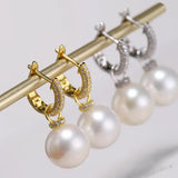 12mm High Luster White Pearl Earrings - Silver 925 Etsy