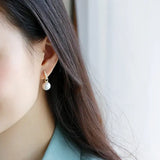 12mm High Luster White Pearl Earrings - Silver 925 Etsy