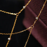 18K Yellow Gold & Natural Akoya Golden Pearl From Japan Necklace, Handmade Beaded Pearl Two Layer Necklace, Seawater Yellow Pearl, Gift Idea Etsy