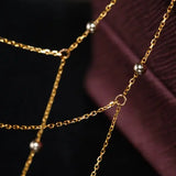 18K Yellow Gold Two-Layer Necklace - Akoya Golden Pearl Strand Etsy