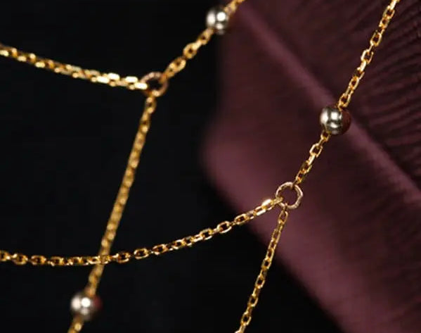 18K Yellow Gold Two-Layer Necklace - Akoya Golden Pearl Strand Etsy