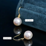 9mm Natural Akoya Pearls from Japan Earrings 18k Solid Yellow Gold Seawater White Pearl Earrings, Anniversary Gift Idea, Gift for Mom Etsy