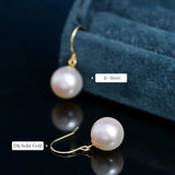 9mm Natural Akoya Pearls from Japan Earrings 18k Solid Yellow Gold Seawater White Pearl Earrings, Anniversary Gift Idea, Gift for Mom Etsy
