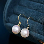 9mm Natural Akoya Pearls from Japan Earrings 18k Solid Yellow Gold Seawater White Pearl Earrings, Anniversary Gift Idea, Gift for Mom Etsy