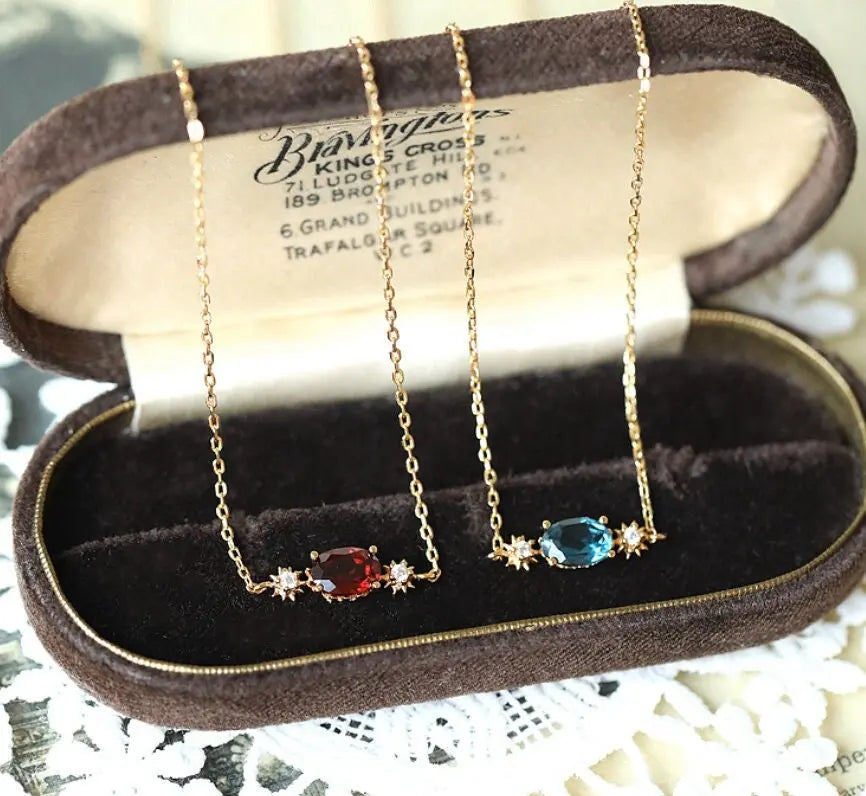 Natural Garnet & Topaz White Diamond Earrings Handmade 18K Solid Yellow Gold Star Earrings, Gift for Her Anniversary Gift Idea Retro Jewelry Etsy