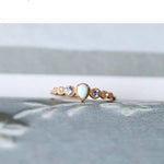 Natural Topaz & Larimar Tanzanite Ring Handmade 18K Solid Yellow Gold Ring, Cluster Rings, Anniversary Gift Idea, Retro Jewelry Etsy