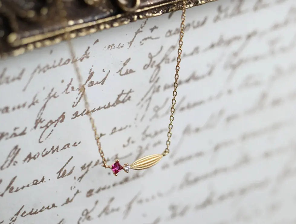Natural Ruby & White Diamond Earrings Handmade 18K Solid Yellow Gold Wheat Earrings, Gift for Her, Anniversary Gift Idea, Retro Fine Jewelry Etsy
