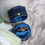Natural Amethyst Handmade 18K Solid Yellow Gold Amethyst Ring, Stackable Rings, Cluster Rings, Gift Idea - LaCorserArtJewelry