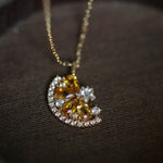 Natural Citrine Necklace Handmade 18K Gold Plated Vermeil Star Necklace, Anniversary Gift Idea, Retro Fine Jewelry Etsy