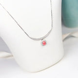 1.65ct Queen Conch Pearl & White Diamond Necklace 18K Solid White Gold Bespoke Necklace (Customize), Strombus Gigas, Flamed Pink Pearl Etsy