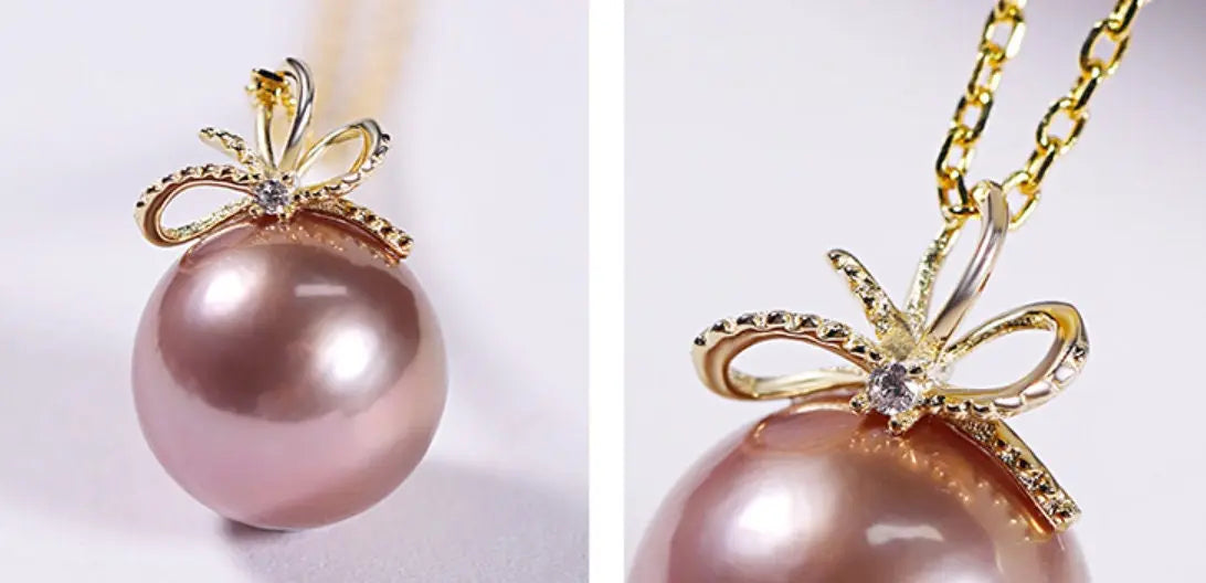 10mm Morandi Nude Color Pearl Freshwater Pearl Necklace - Silver 925 Etsy