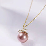 10mm Morandi Nude Color Pearl Freshwater Pearl Necklace - Silver 925 Etsy