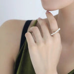 5A+ Natural Akoya Pearl Ring Handmade, 18K Yellow Gold Akoya Pearl Beaded Ring, Double Ring, Seawater Pearl Ring, Anniversary Gift Idea Etsy