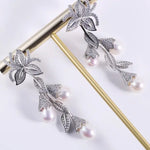 4A+ High Luster Pearl 8mm Handmade 925 Silver White Pink Pearl Earrings, Freshwater Pearl Earrings, Diamond Earrings, Gift for Mom Etsy