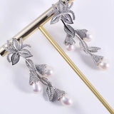 4A+ High Luster Pearl 8mm Handmade 925 Silver White Pink Pearl Earrings, Freshwater Pearl Earrings, Diamond Earrings, Gift for Mom Etsy