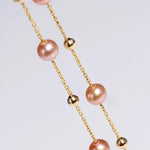 18K Yellow Gold Purple Pearl Choker - Natural High Luster Baby Pearl Necklace Etsy