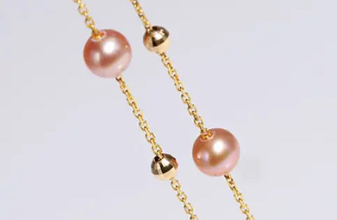 18K Yellow Gold Purple Pearl Choker - Natural High Luster Baby Pearl Necklace Etsy