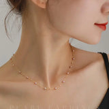 18K Yellow Gold Purple Pearl Choker - Natural High Luster Baby Pearl Necklace Etsy