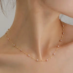 18K Yellow Gold Purple Pearl Choker - Natural High Luster Baby Pearl Necklace Etsy