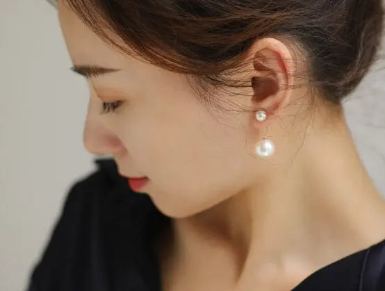 6-13mm AAA+ Freshwater White Pearl Earrings - 18K Yellow Gold Etsy