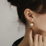 6-13mm AAA+ Freshwater White Pearl Earrings - 18K Yellow Gold Etsy