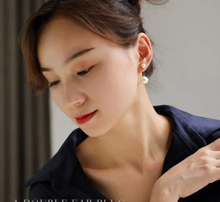 6-13mm AAA+ Freshwater White Pearl Earrings - 18K Yellow Gold Etsy