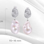 5A+ Natural High Luster Baroque Pearl Earrings, Handmade Silver 925 White Pearl Earrings, Freshwater Pearl S925 Disc Earrings Gift for Her Etsy