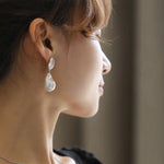 5A+ Natural High Luster Baroque Pearl Earrings, Handmade Silver 925 White Pearl Earrings, Freshwater Pearl S925 Disc Earrings Gift for Her Etsy