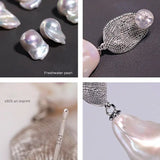 5A+ Natural High Luster Baroque Pearl Earrings, Handmade Silver 925 White Pearl Earrings, Freshwater Pearl S925 Disc Earrings Gift for Her Etsy