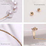 18k Yellow Gold Natural High Luster White Pearl Bracelets, Beaded Bracelets, DIY Bracelets, Anniversary Gift Idea, Gift for her Etsy