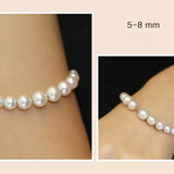 18k Yellow Gold Natural High Luster White Pearl Bracelets, Beaded Bracelets, DIY Bracelets, Anniversary Gift Idea, Gift for her Etsy