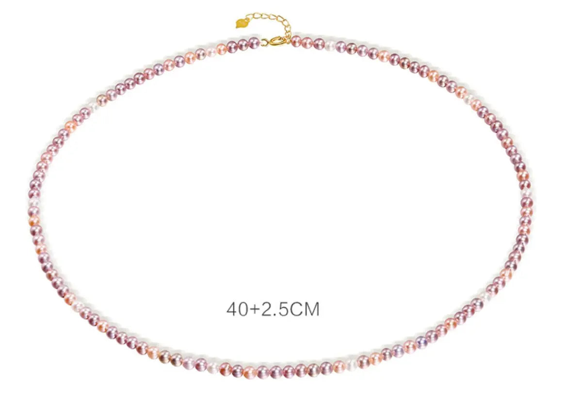 4A+ Natural High Luster Colorful Pearl Chokers, Handmade 18k Solid Yellow Gold Chokers, Purple Baby Pearl Chokers, Gift for Her Etsy