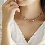 4A+ Natural High Luster Colorful Pearl Chokers, Handmade 18k Solid Yellow Gold Chokers, Purple Baby Pearl Chokers, Gift for Her Etsy