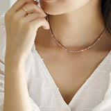 4A+ Natural High Luster Colorful Pearl Chokers, Handmade 18k Solid Yellow Gold Chokers, Purple Baby Pearl Chokers, Gift for Her Etsy