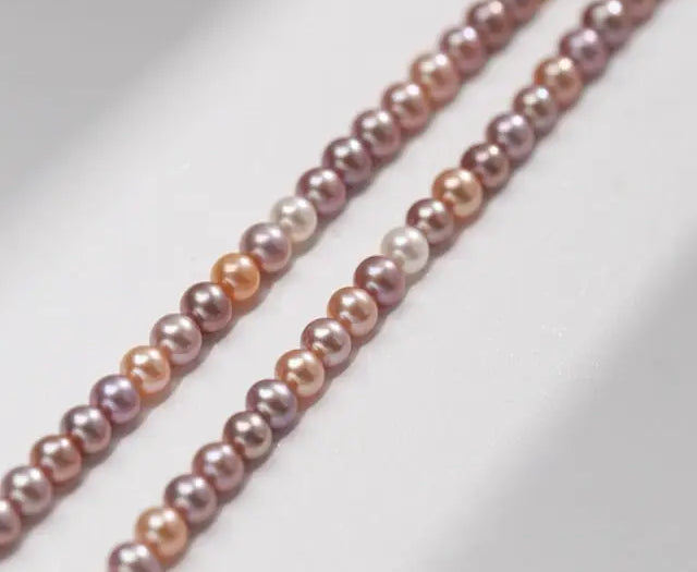 4A+ Natural High Luster Colorful Pearl Chokers, Handmade 18k Solid Yellow Gold Chokers, Purple Baby Pearl Chokers, Gift for Her Etsy