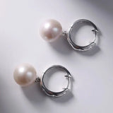 4A+ High Luster Pearl 12mm Handmade 925 Silver White Pink Pearl Earrings, Freshwater Pearl Earrings, Pink Pearl, Diamond Earrings Etsy