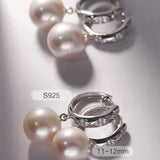 4A+ High Luster Pearl 12mm Handmade 925 Silver White Pink Pearl Earrings, Freshwater Pearl Earrings, Pink Pearl, Diamond Earrings Etsy