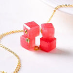 Superior Natural Rhodochrosite Necklace, 18K Gold Etsy