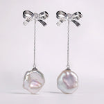High Luster Baroque Pearl Earrings - 16mm Silver 925 Freshwater Pearl Etsy