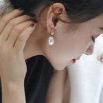 14mm Freshwater Baroque Pearl Earrings - Silver 925 Etsy