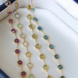 Natural Blue Topaz Bracelet, 9k Yellow Gold Bracelet, Retro Granulation Jewelry Etsy